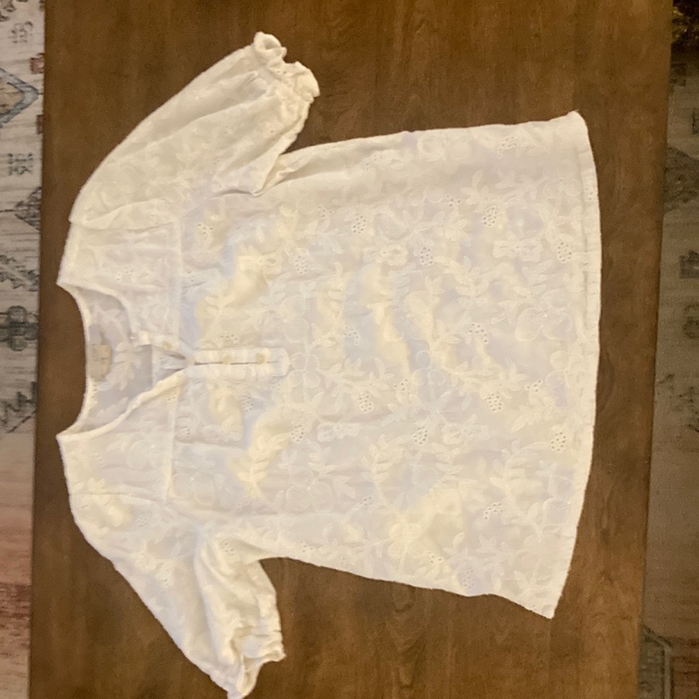 Floral White Blouse